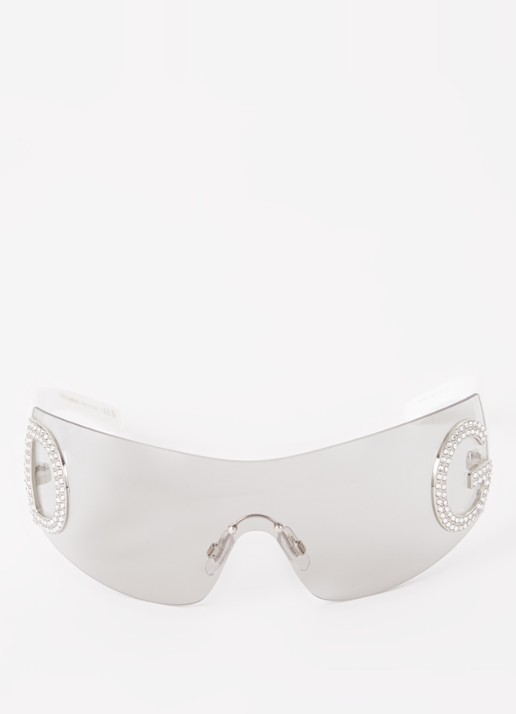 Dolce & Gabbana Shield zonnebril DG2298B  - detail 3 wit