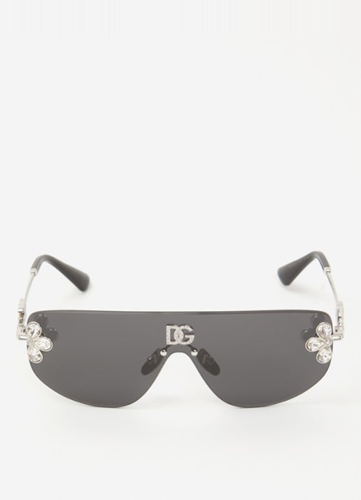 Dolce & Gabbana Shield zonnebril DG2333B - detail zilver