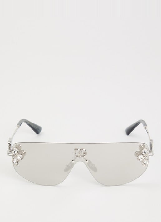 Dolce & Gabbana Shield zonnebril DG2333B - detail 2 zilver