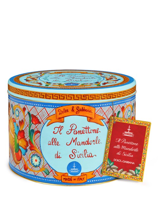 Dolce & Gabbana Siciliaanse amandelen Panettone in bewaarblik 1kg - assorti