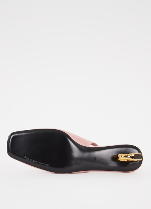 Dolce & Gabbana Slingback van kalfsleer met lakfinish - detail 6 zalmroze