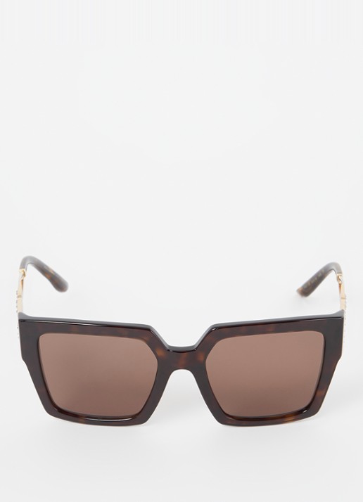 Dolce & Gabbana Wayfarer zonnebril DG4446B - detail 3 donkerbruin