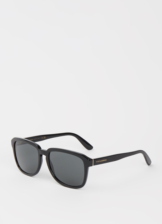 Dolce & Gabbana Wayfarer zonnebril DG4566 - voorkant 4 zwart