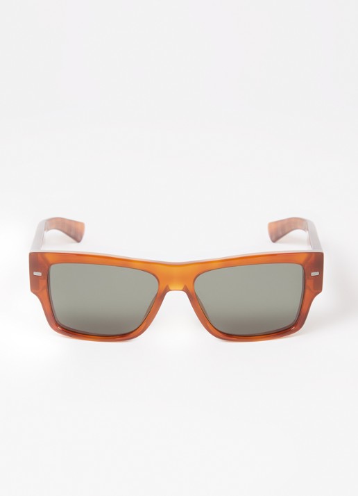 Dolce & Gabbana Wayfarer zonnebril gepolariseerd DG4451 - detail oranjebruin