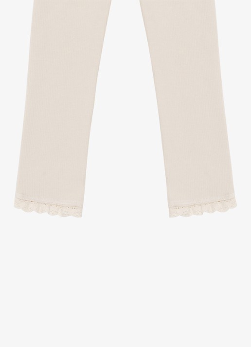 Donsje Amsterdam Affy legging in katoenblend - detail 5 beige