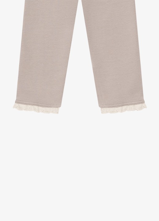 Donsje Amsterdam Affy legging met ribstructuur - detail 2 oudroze
