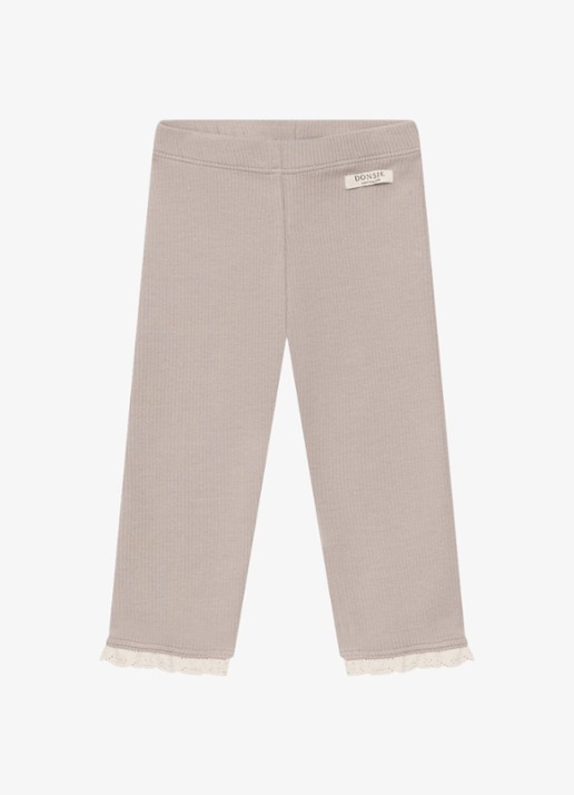 Donsje Amsterdam Affy legging met ribstructuur - voorkant 7 oudroze