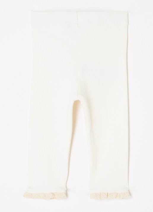 Donsje Amsterdam Affy Leggings - voorkant 3 gebroken wit