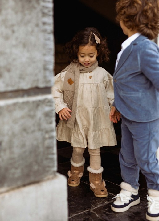 Donsje Amsterdam Aubrielle Dress - voorkant 2 naturel