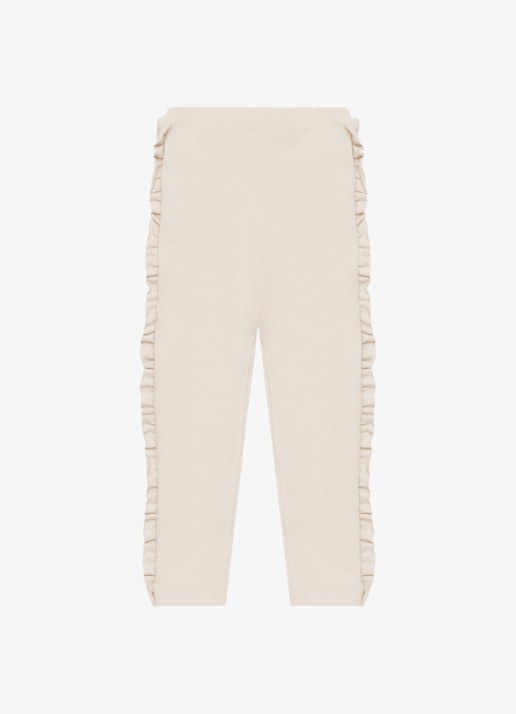 Donsje Amsterdam Audun legging met ruches - achterkant 4 creme