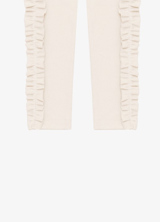 Donsje Amsterdam Audun legging met ruches - detail 6 creme