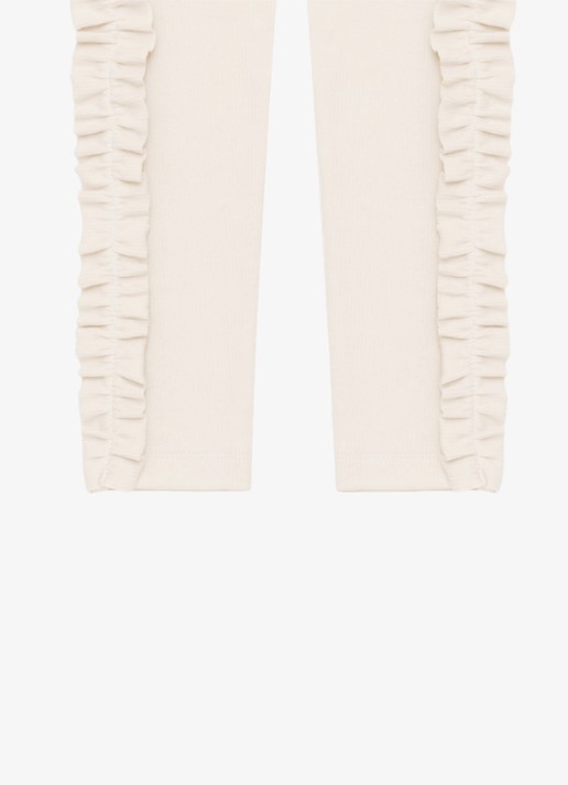 Donsje Amsterdam Audun legging met ruches - detail 7 creme