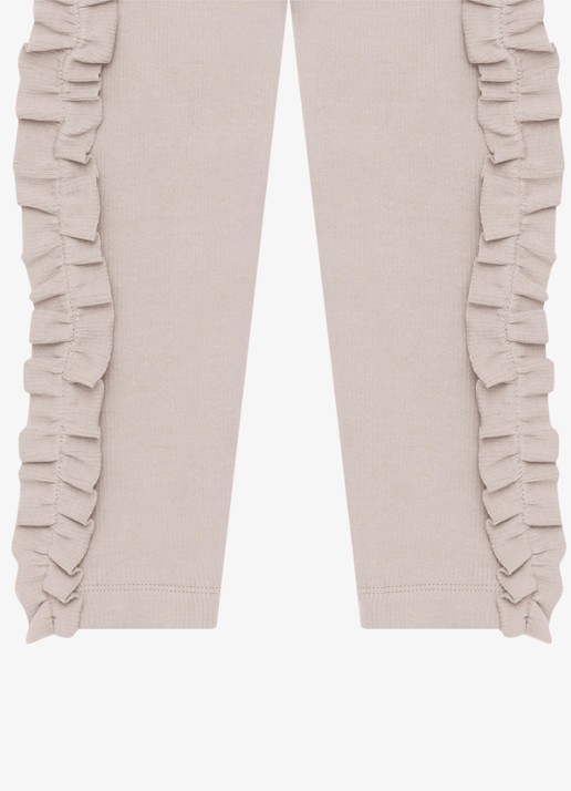 Donsje Amsterdam Audun legging met ruches - detail 3 oudroze