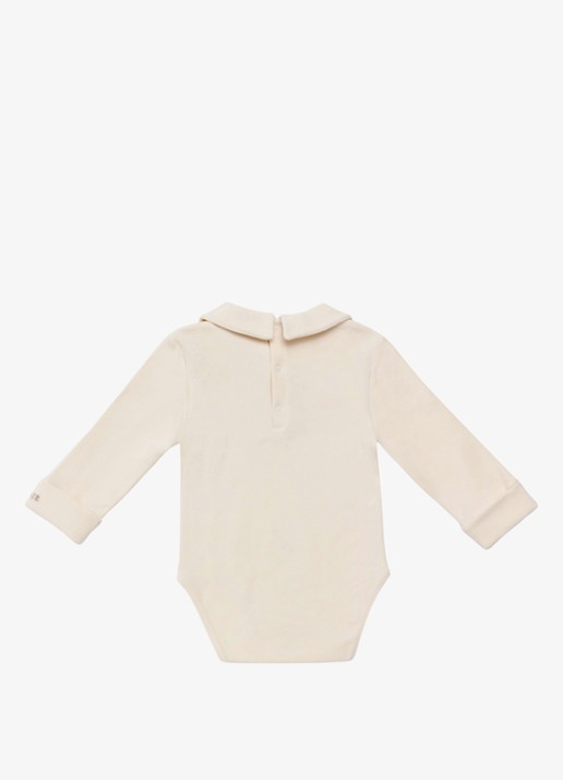 Donsje Amsterdam Bienkes romper in katoenblend - detail wit