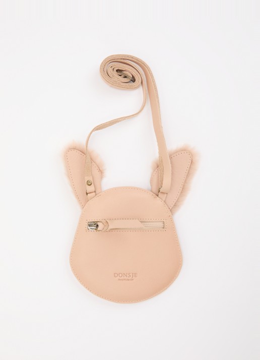 Donsje Amsterdam Britta crossbodytas van leer - voorkant 2 zalmroze