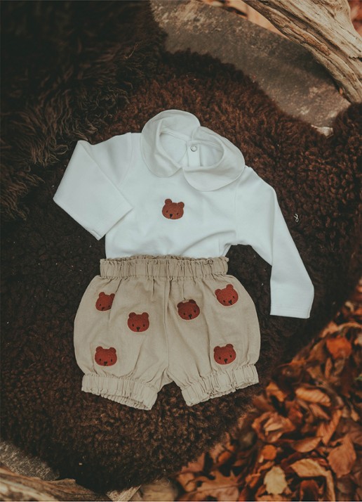 Donsje Amsterdam Carson bloomer van  katoen - detail khaki
