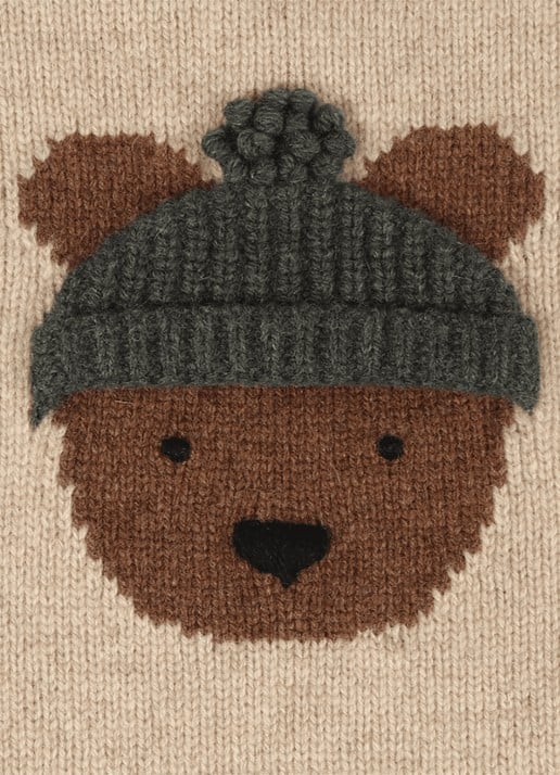 Donsje Amsterdam Denn Merino Wool Sweater | Bear - detail 2 beige