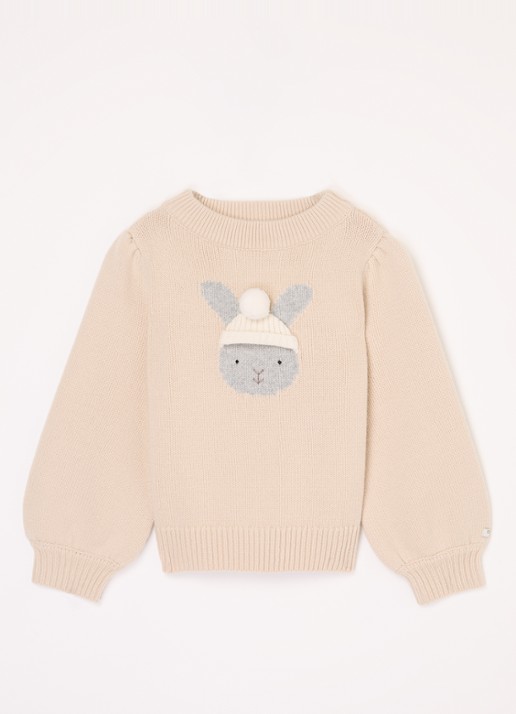 Donsje Amsterdam Denn Merino Wool Sweater | Lammy - voorkant creme