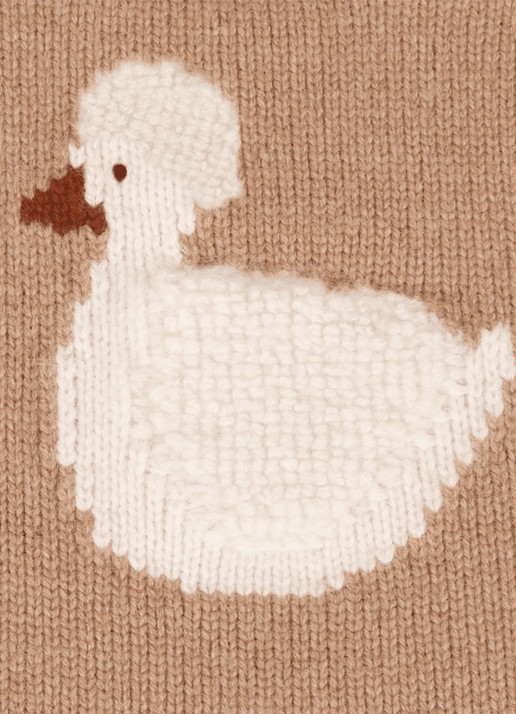 Donsje Amsterdam Denna fijngebreide trui van merino wol - detail 7 hazelnootbruin