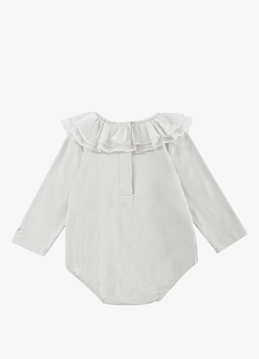 Donsje Amsterdam Fabien romper met volant - achterkant beige