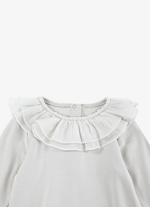 Donsje Amsterdam Fabien romper met volant - detail 4 beige