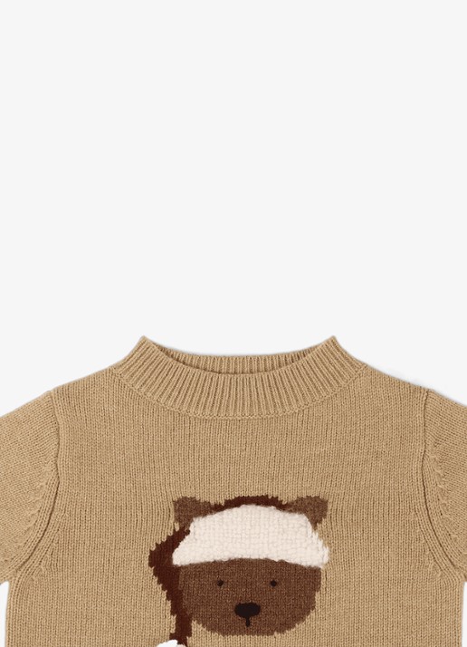 Donsje Amsterdam Fijngebreide trui van merino wol - detail 8 beige
