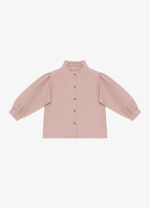 Donsje Amsterdam Fini blouse met opstaande kraag - voorkant 2 roze
