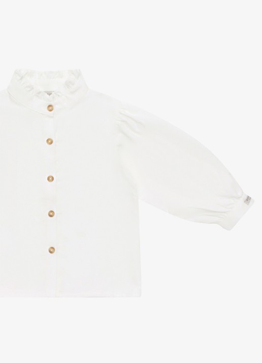 Donsje Amsterdam Fini overhemd van katoen - detail 2 gebroken wit