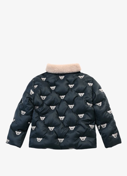 Donsje Amsterdam Florus gewatteerd jack met print - achterkant 2 blauw