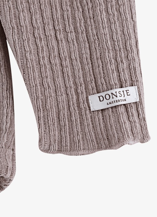 Donsje Amsterdam Giggie romper met ribstructuur - detail 5 grijs