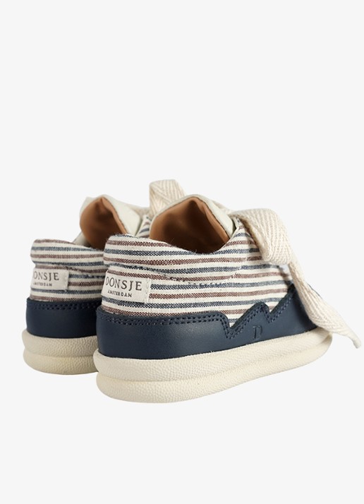 Donsje Amsterdam Hansy sneaker van leer - achterkant 4 donkerblauw