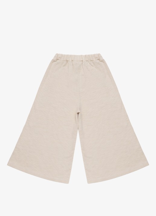 Donsje Amsterdam Hoyien wide fit broek van katoen - detail 2 zand