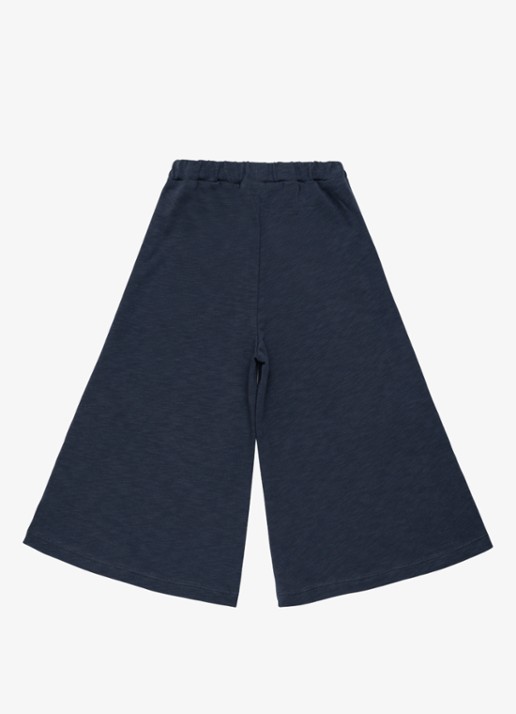 Donsje Amsterdam Hoyien wide fit broek van katoen - achterkant donkerblauw