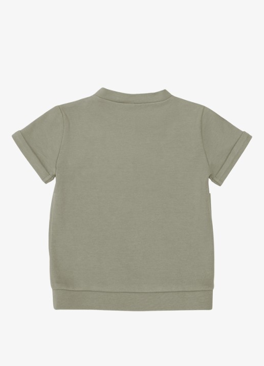 Donsje Amsterdam Jarne Bear t-shirt van katoen  - achterkant groen