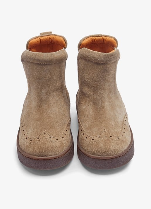 Donsje Amsterdam Jesmer chelsea boot van suède  - detail 2 khaki