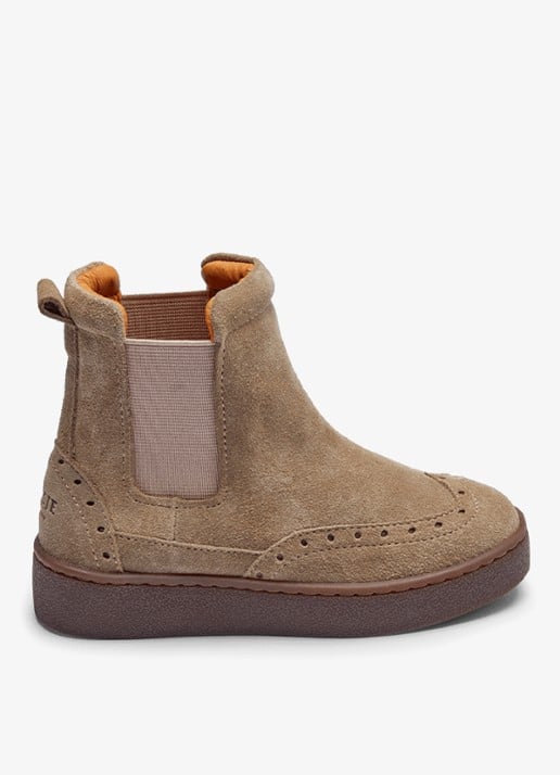 Donsje Amsterdam Jesmer chelsea boot van suède  - detail 3 khaki