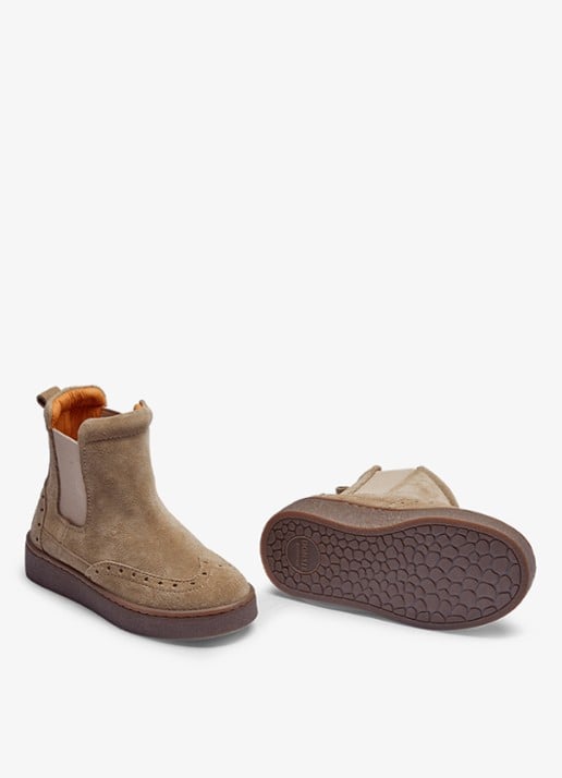 Donsje Amsterdam Jesmer chelsea boot van suède  - detail 4 khaki