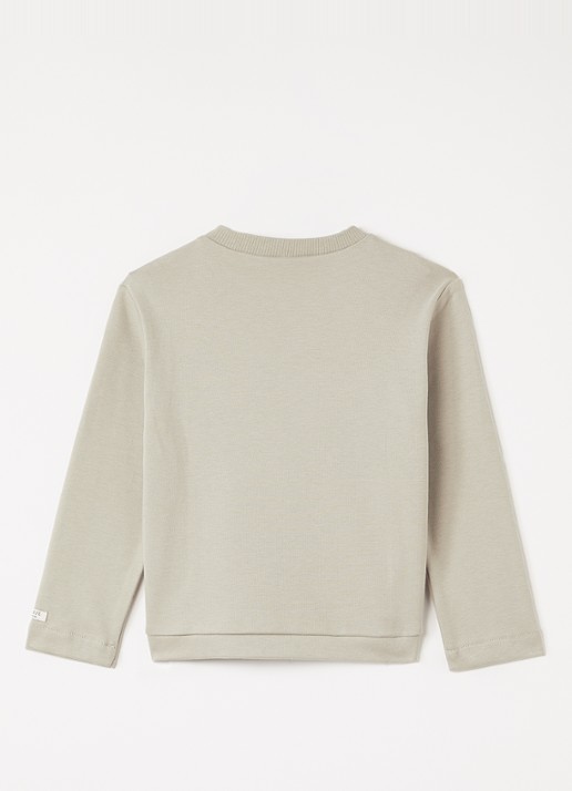 Donsje Amsterdam Jorijn longsleeve met borduring - voorkant 2 lindegroen