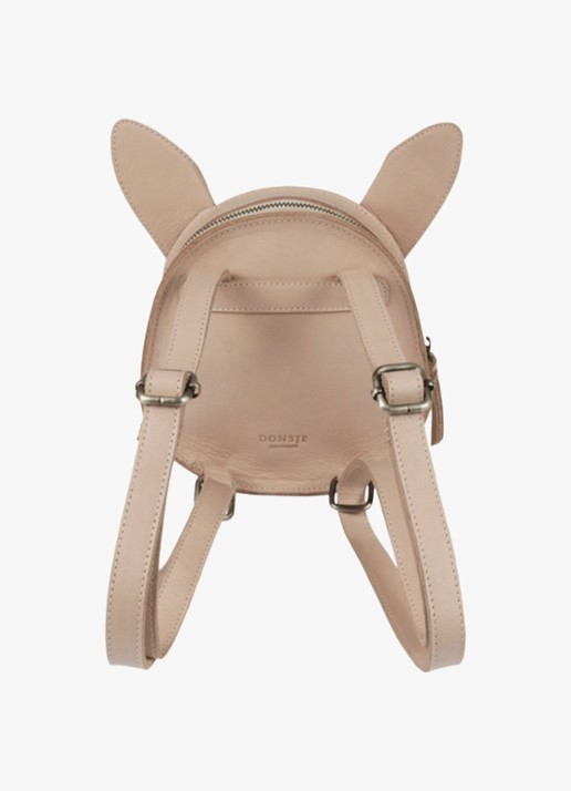 Donsje Amsterdam Kapi Fluffy Bunny rugzak - achterkant 3 lichtbruin