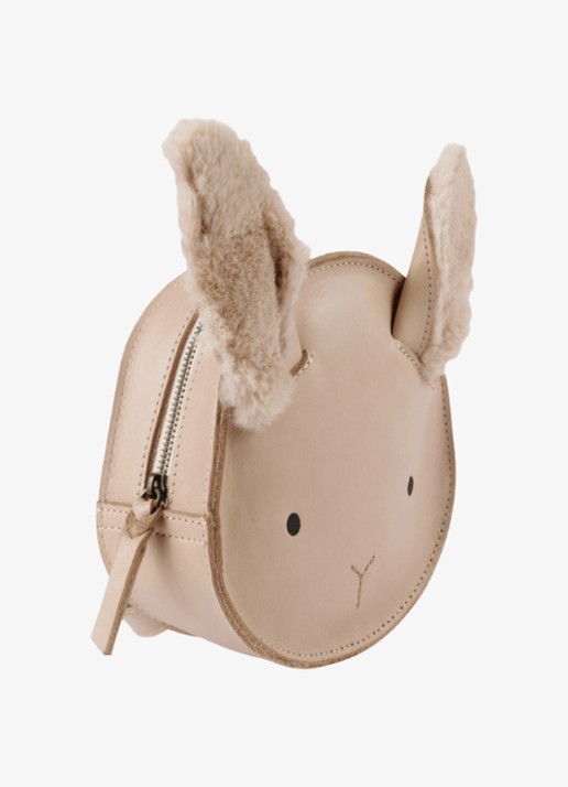Donsje Amsterdam Kapi Fluffy Bunny rugzak - detail lichtbruin