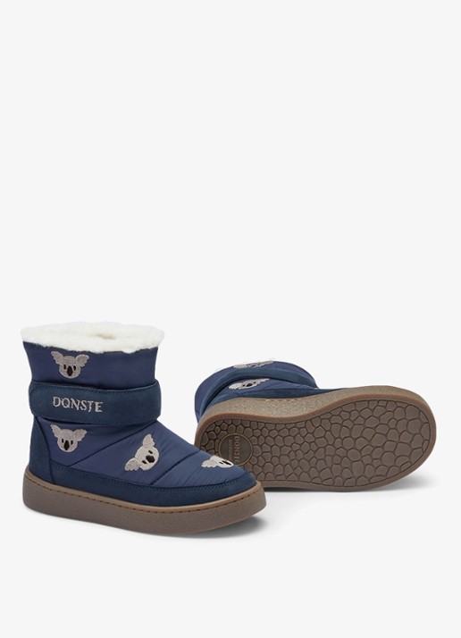 Donsje Amsterdam Kitto snowboot met borduring - detail 5 donkerblauw