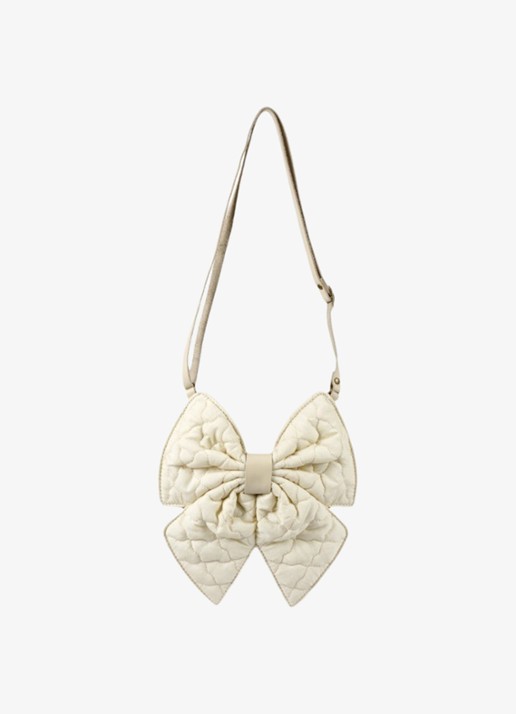 Donsje Amsterdam Klasina crossbody tas van leer - detail ivoor