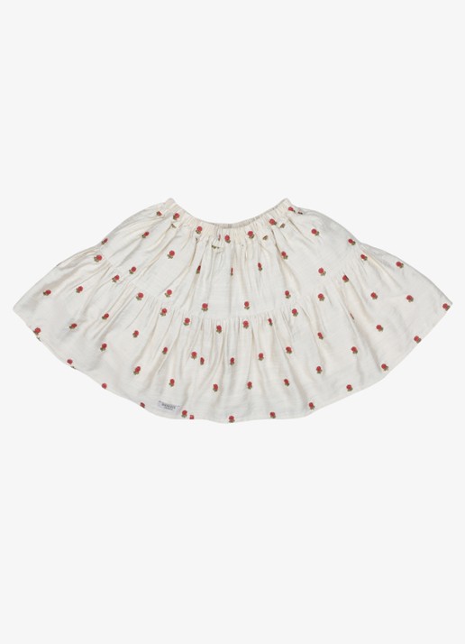 Donsje Amsterdam Lazie Red Roses rok met borduring - achterkant zand