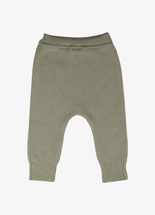 Donsje Amsterdam Lieke legging met ribstructuur - achterkant 4 groen