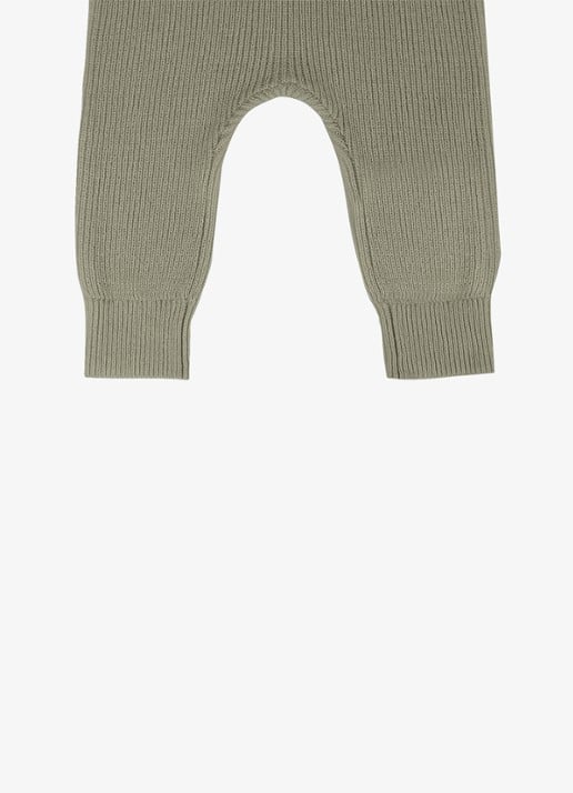 Donsje Amsterdam Lieke legging met ribstructuur - detail 3 groen