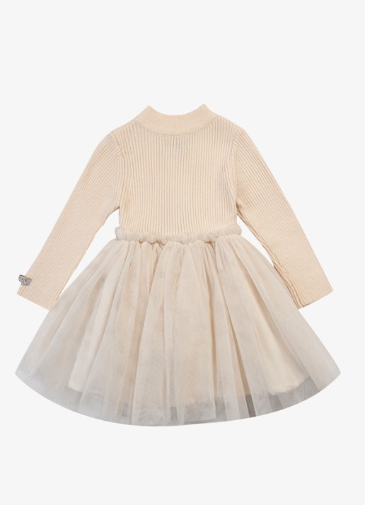 Donsje Amsterdam Lotus jurk met details van mesh - achterkant 6 roze