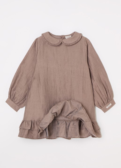Donsje Amsterdam Luus Dress - detail 2 donkerbeige