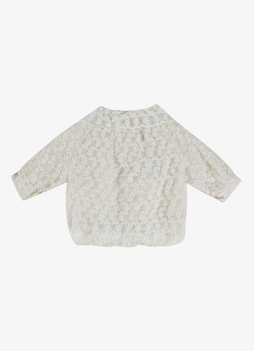 Donsje Amsterdam Mailien blouse met broderie - achterkant 4 wit