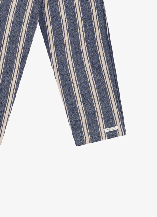 Donsje Amsterdam Menno broek met streepprint - detail 3 blauw
