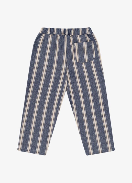 Donsje Amsterdam Menno broek met streepprint - achterkant blauw